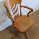 Adjustable office chair, in solid light oak – 1940