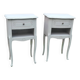 Pair of 1-drawer bedside tables, Louis XV style, Luxembourg green