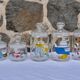 Set of 5 glass spice jars