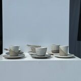 Modular Indonesian ceramic tableware service (6 elements + cups)