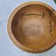 Salad bowl made of solid olive wood