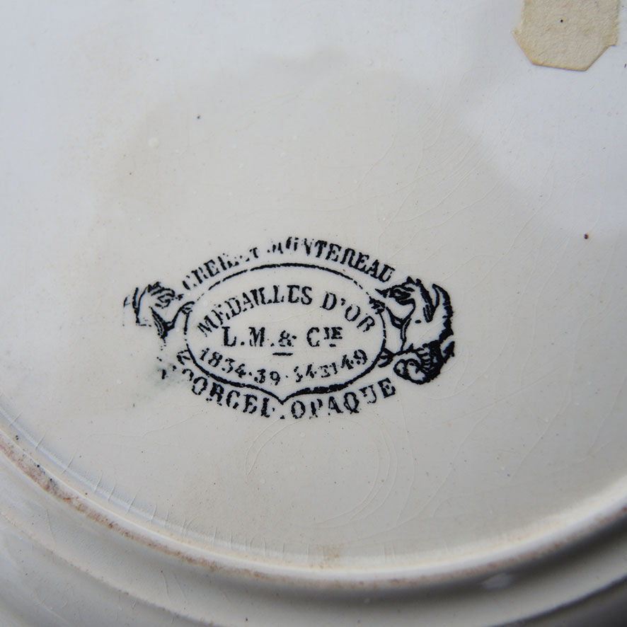 3 old talking plates – Creil & Montereau