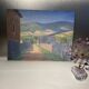 Old painting, landscape Monts du Lyonnais, signed, mid-twentieth century