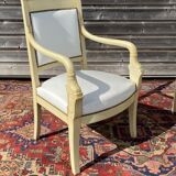 Pair of armchairs with vintage dolphins empire in lase wood