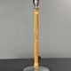 Set of 2 pencil reed rattan bamboo and chrome table lamps, 1980s