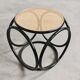 Art Nouveau stool in bent wood and caning by Mundus, 1920s