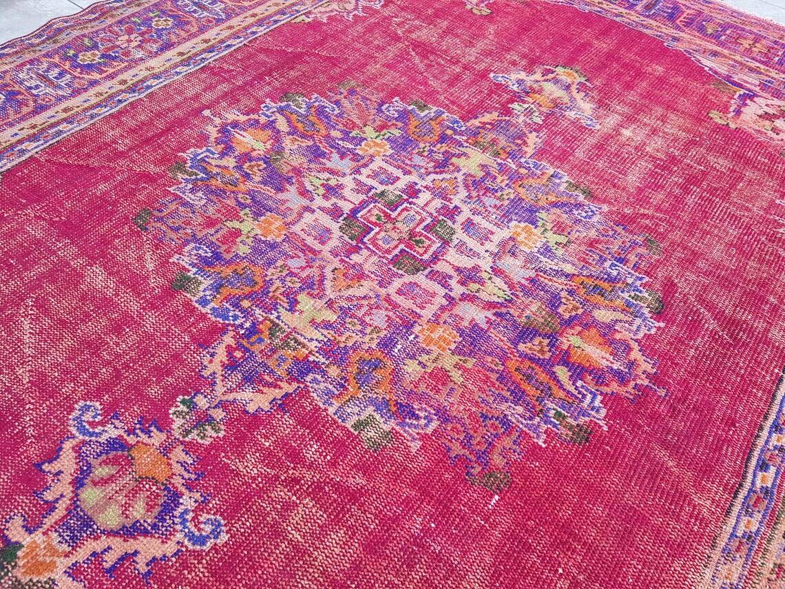 Tapis de sol en laine Oushak d'Anatolie, réf. 2275