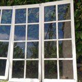 Lot of 4 oak windows H141xL112/117cm old small panes