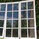 Lot of 4 oak windows H141xL112/117cm old small panes