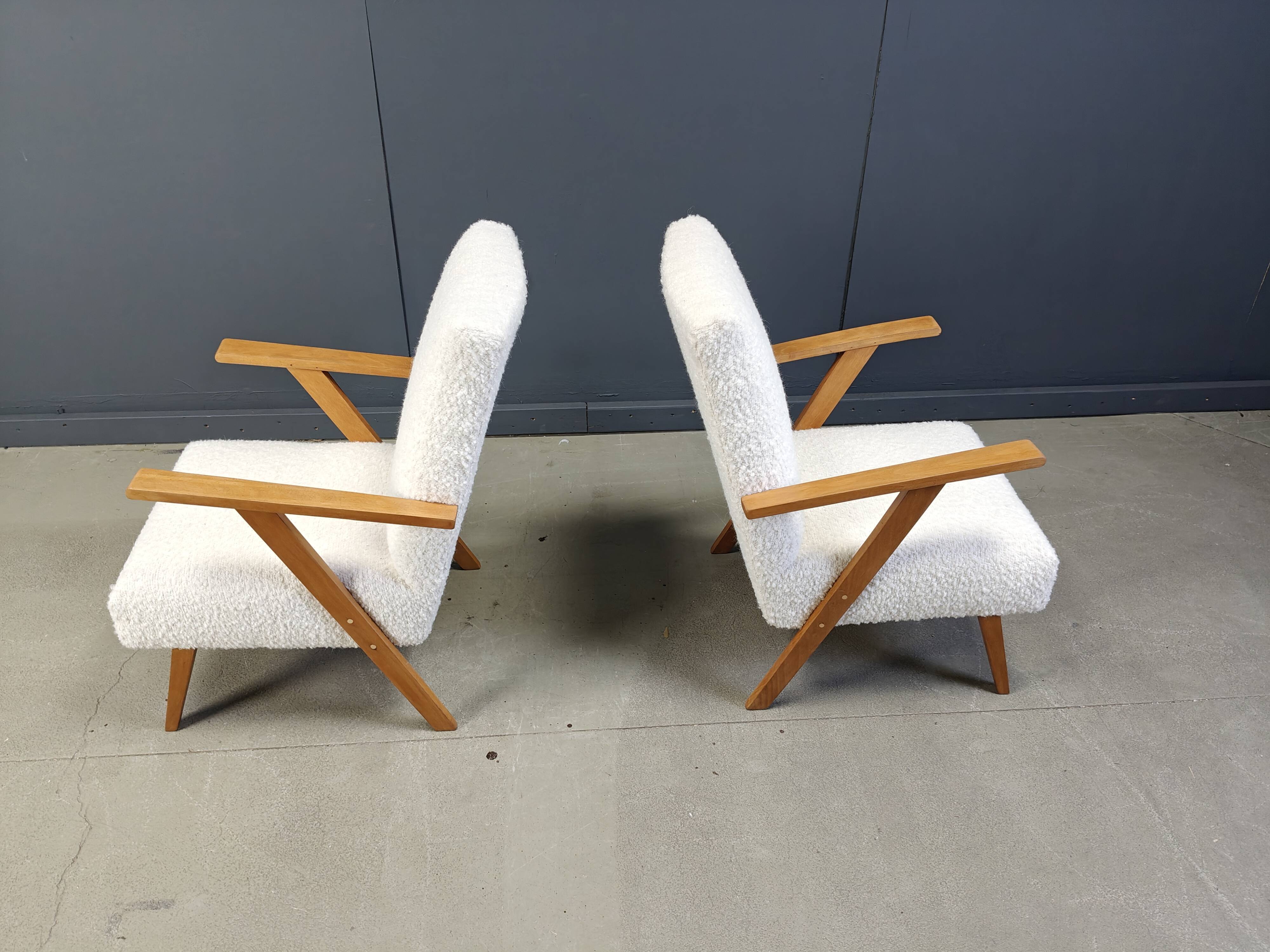 Pair of mid century dutch armchairs, 1960s
