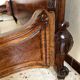 Old wooden bed nineteenth century rocaille style sign camus clermont ferrand