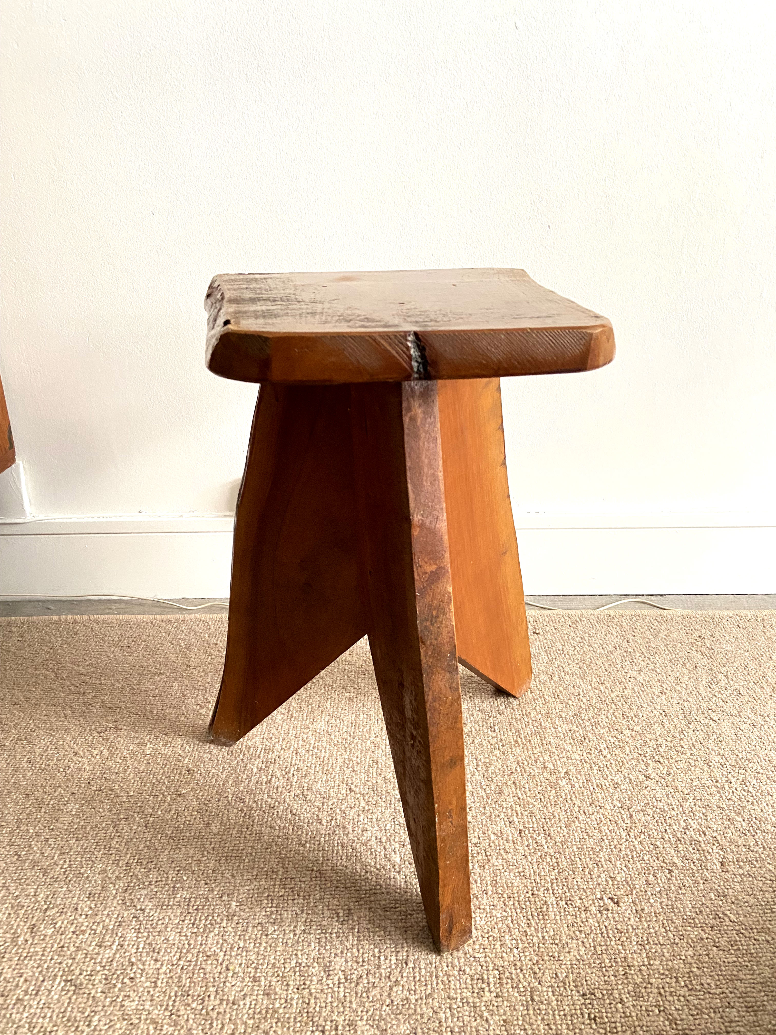 Brutalist tripod stool