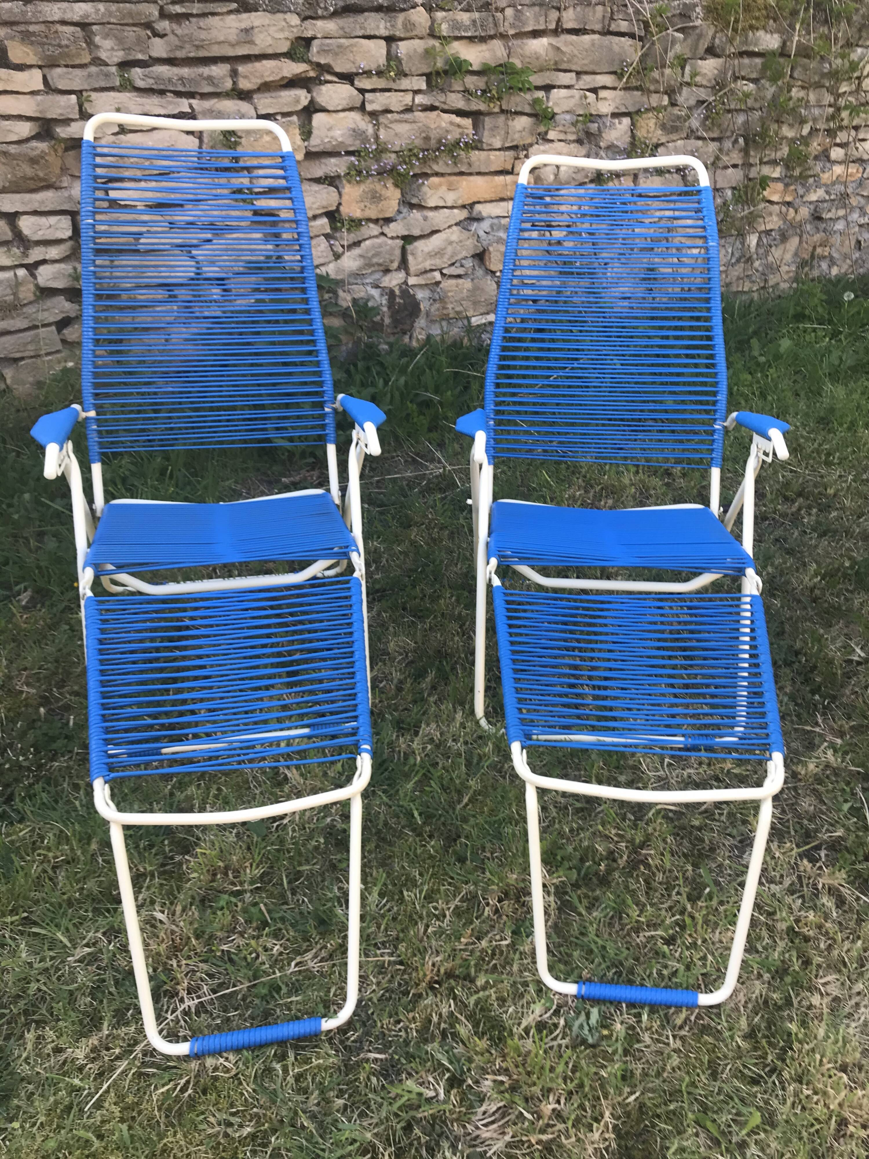 Scoubidou folding long chairs