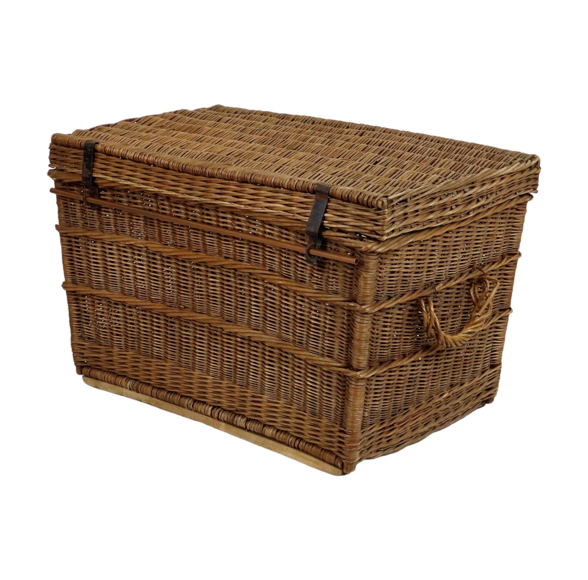 French wicker trunk