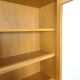 Tall LP display cabinet with glass doors and magazine shelf from Sweden