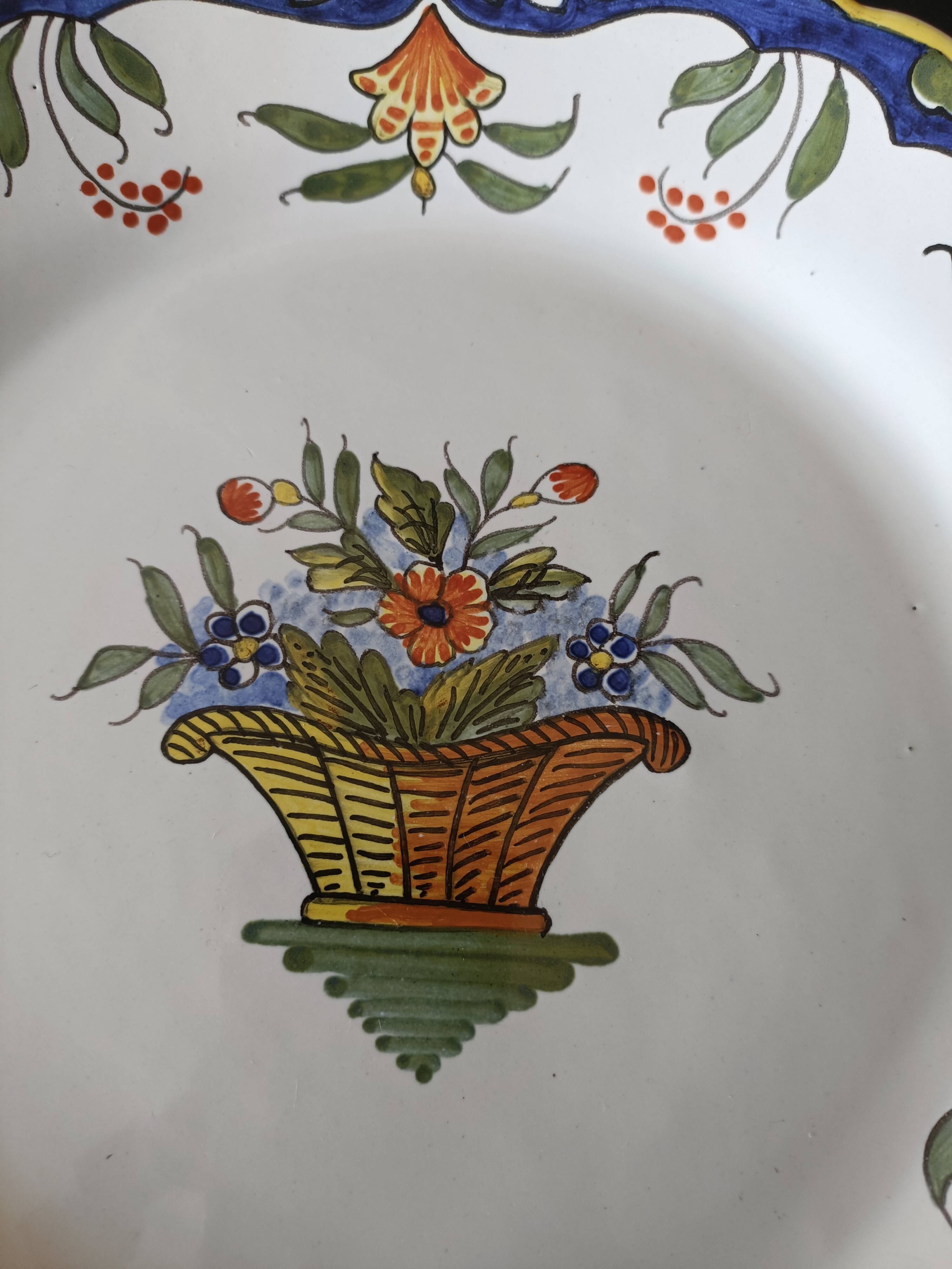 Plate signed geo martel old rouen