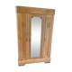 Solid raw oak wardrobe with Art Deco mirror