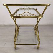 Vintage golden brass rolling service