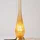 Large table lamp in Murano glass with gold glitter in the style of Barovier and Toso.