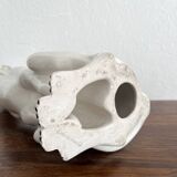 Chaumette vintage ceramic sitting white dog statue