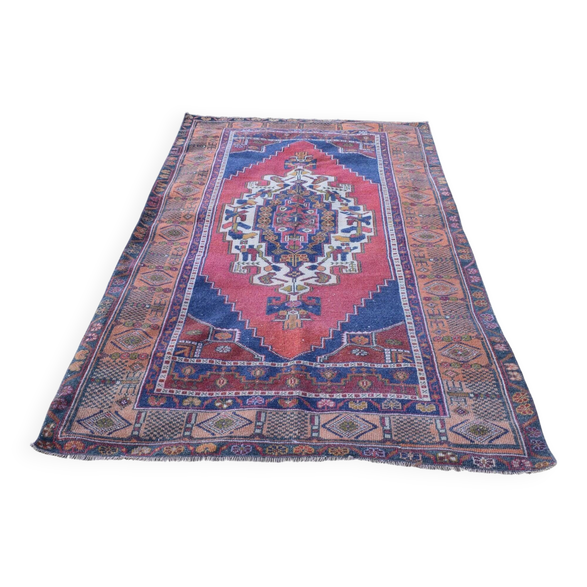 Vintage handmade Turkish rug 130x240 cm