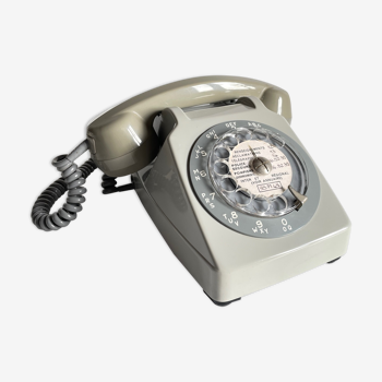 Telephone vintage gris p.t.t. paris