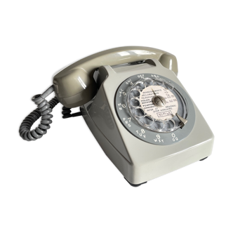 Telephone vintage gris p.t.t. paris