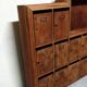 Large vintage wooden mailbox block