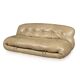 Italian 20thc beige "soriana" leather sofa by tobia scarpa for cassina