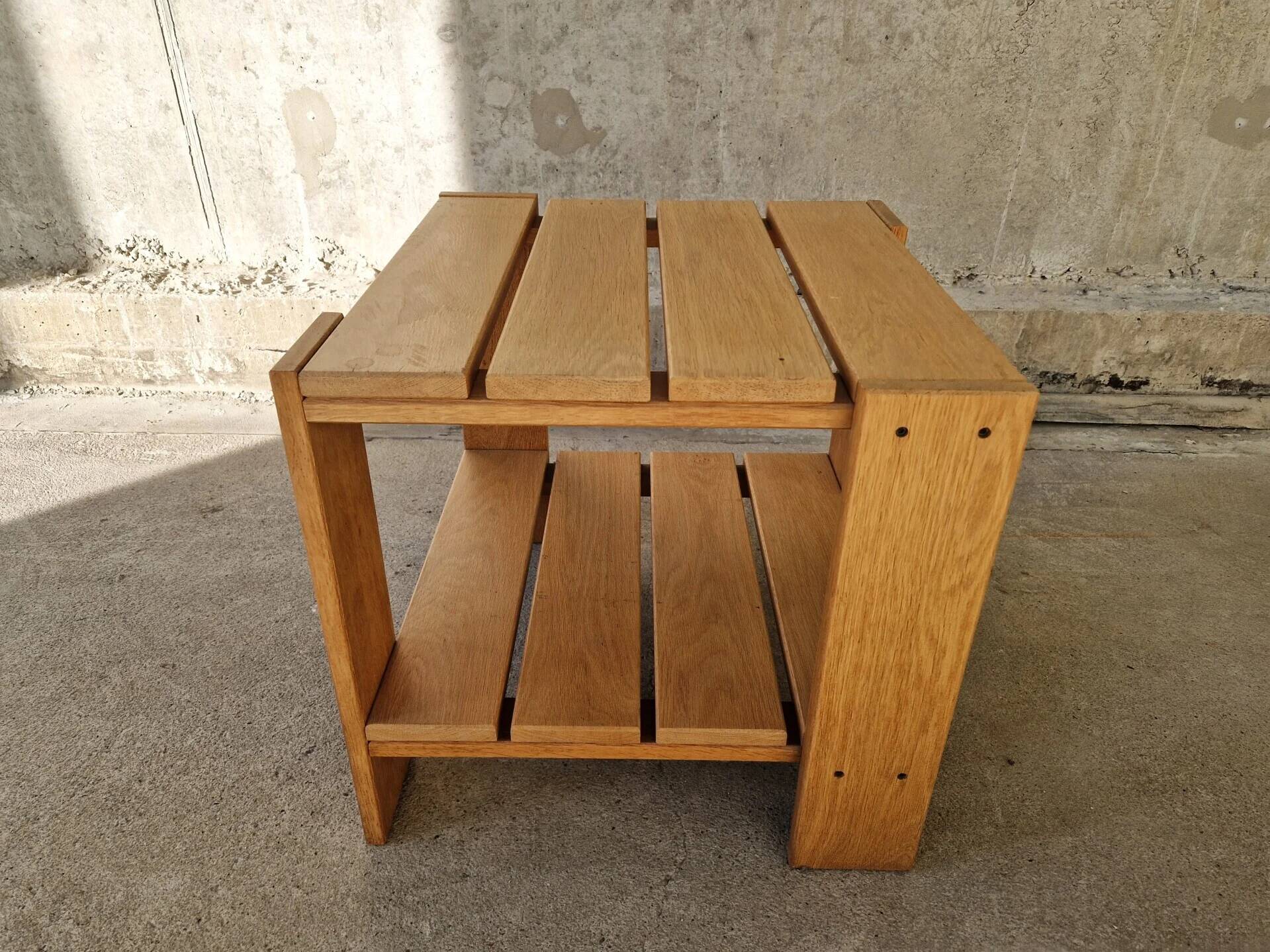 Vintage crate table, 1990s oak