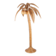 Lampadaire palmier-cocotier en rotin