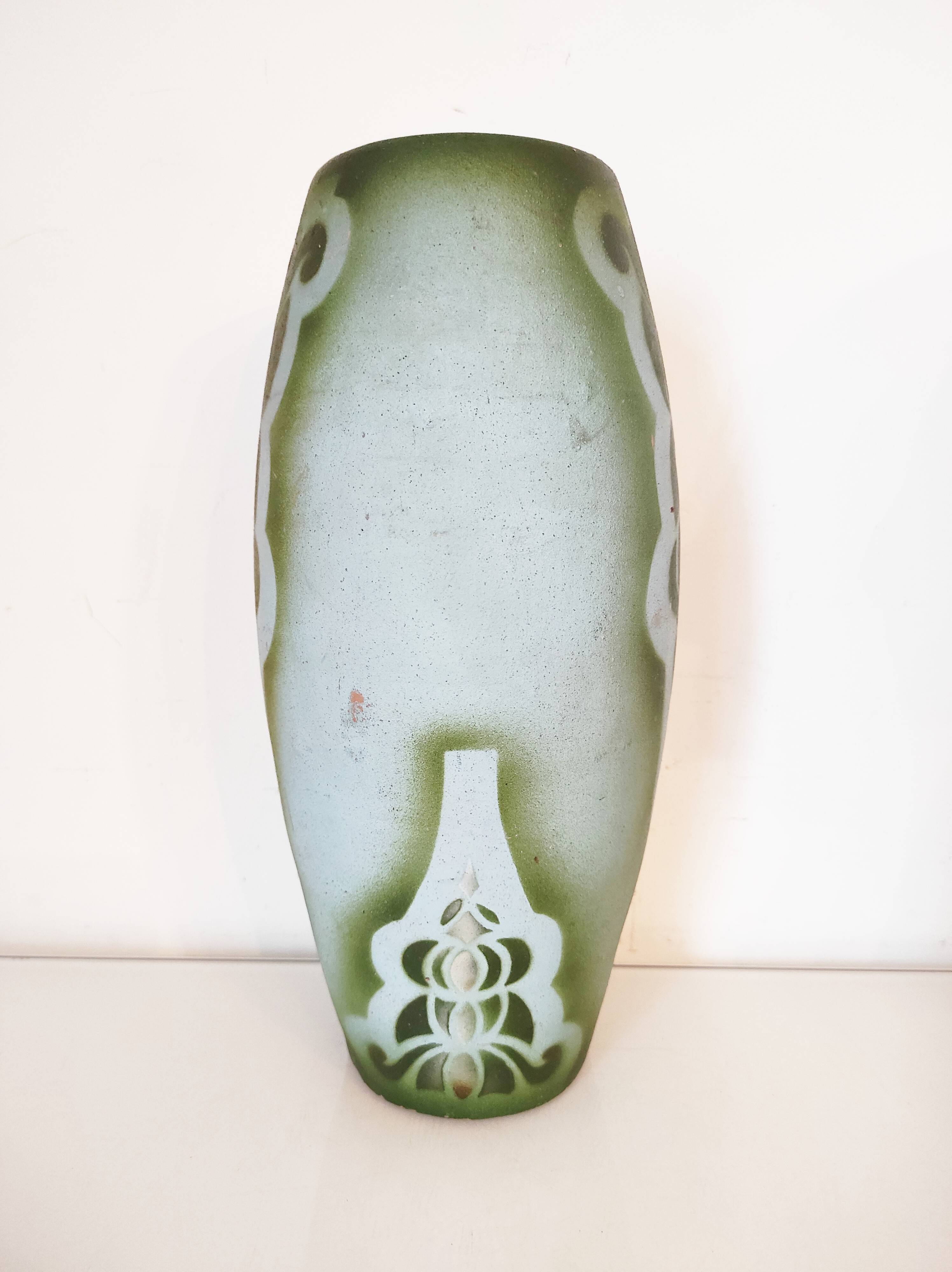 Painted Art Deco vase, 29.5 cm