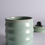 Art Deco Celadon Glazed Lidded Jar by Einar Luterkort for Upsala‑Ekeby, 1930s