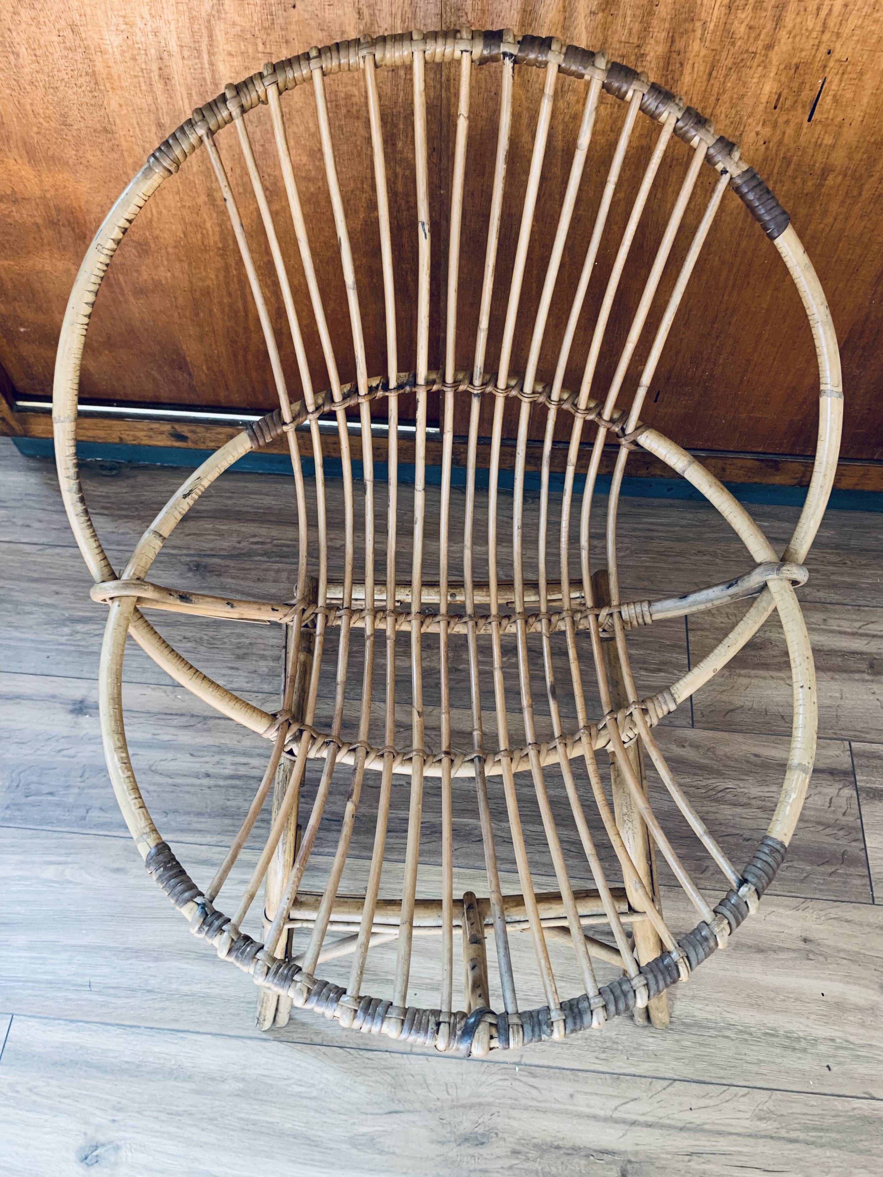 Rattan armchair