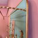 Large vintage entrance wardrobe, wall-mounted coat rack with mirror and p