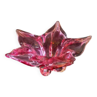 Empty pocket bowl. Murano glass. Flower shape