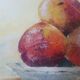 Signed still life with fruit framed painting
