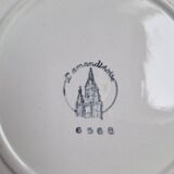 Assiettes plates bleu vintage