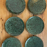6 ceramic dessert plates