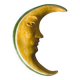 Plaster wall moon