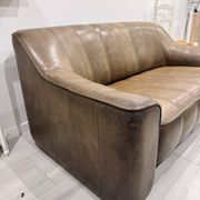 2-seater sofa De Sede DS 44 in brown buffalo leather