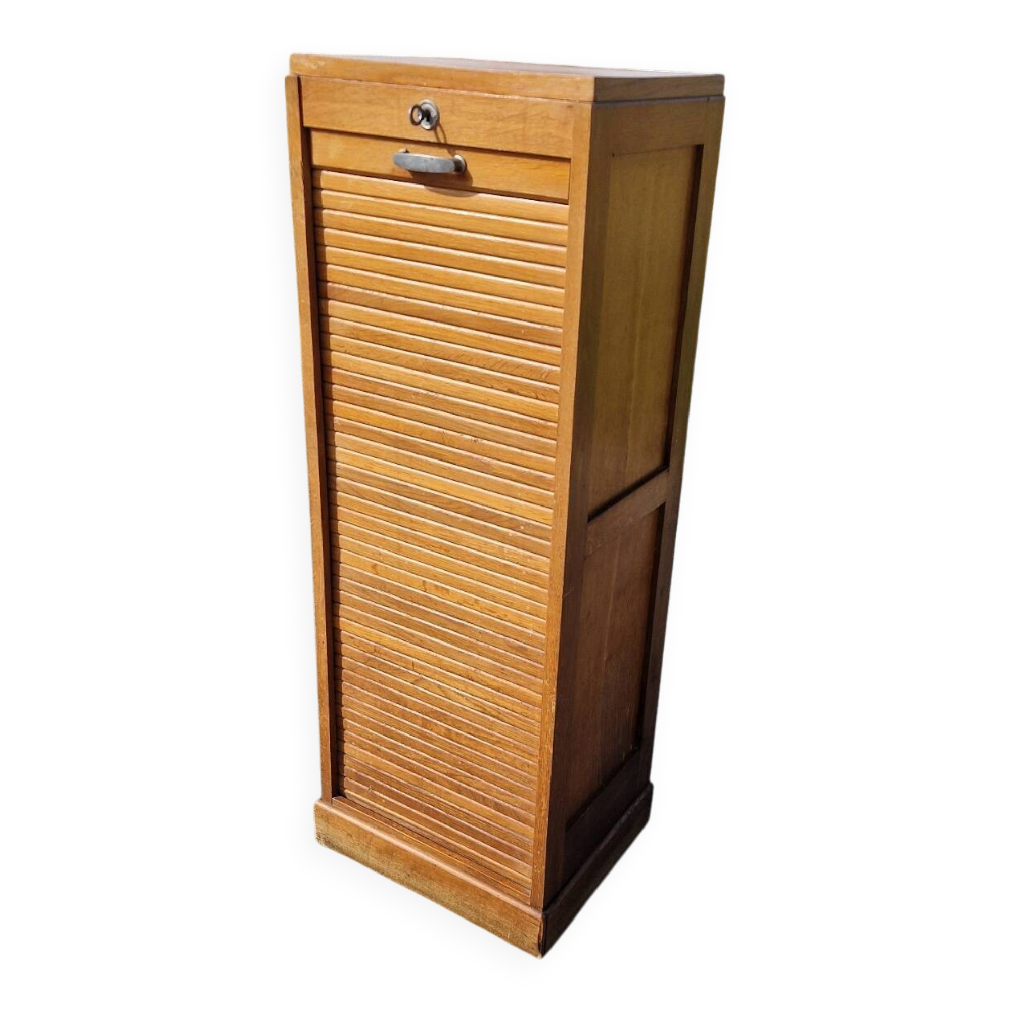 Art Deco filing cabinet with curtain 120 cm