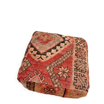 Handmade Berber Kilim pouf, floor cushion