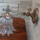 Bronze wall sconce with tulip 19th century