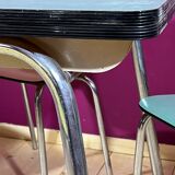 Formica table with extensions and 4 chairs 1950