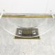 Vintage lucite and brass dining table, 1970s