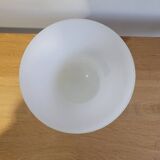 White opaline cut vase