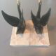 Pair of brass swans bookends