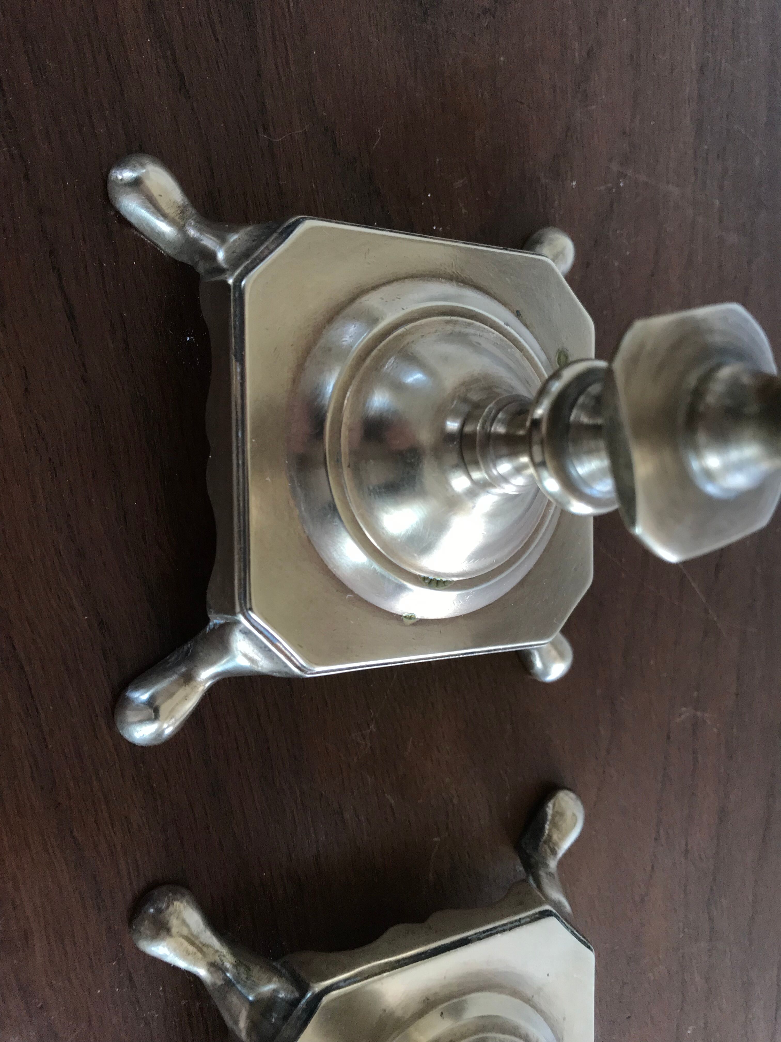 Pair of brass candlesticks