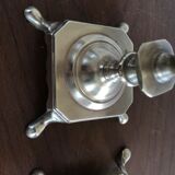Paire de bougeoirs en laiton
